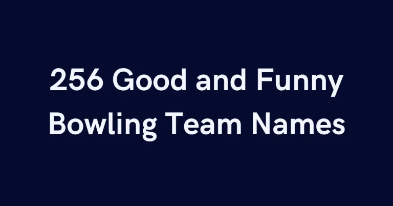 256 Good and Funny Bowling Team Names 2024