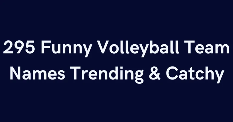 295 Funny Volleyball Team Names 2024 Trending & Catchy