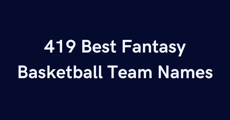 419 Best Fantasy Basketball Team Names 2024