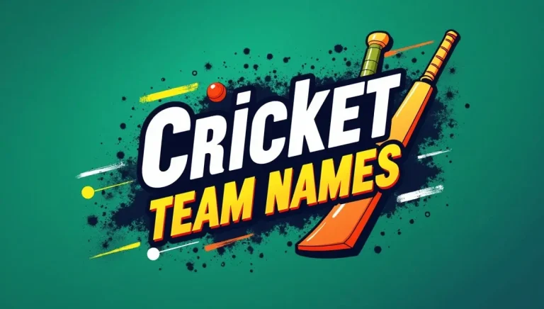 Cricket Team Names - International Regional and Unique