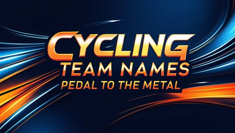 Cycling Team Names - Pedal to the Metal