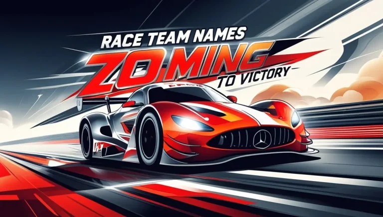 Race Team Names - Zooming to Victory