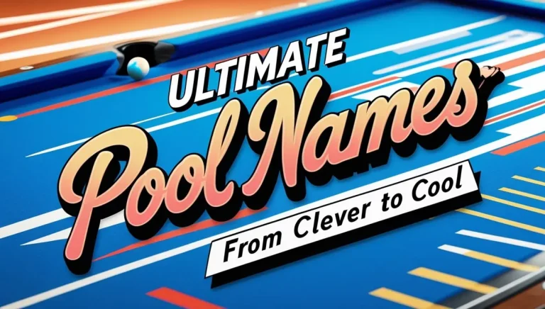 Ultimate Pool Team Names From Clever to Cool