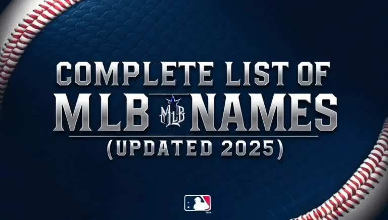 Complete List of MLB Team Names