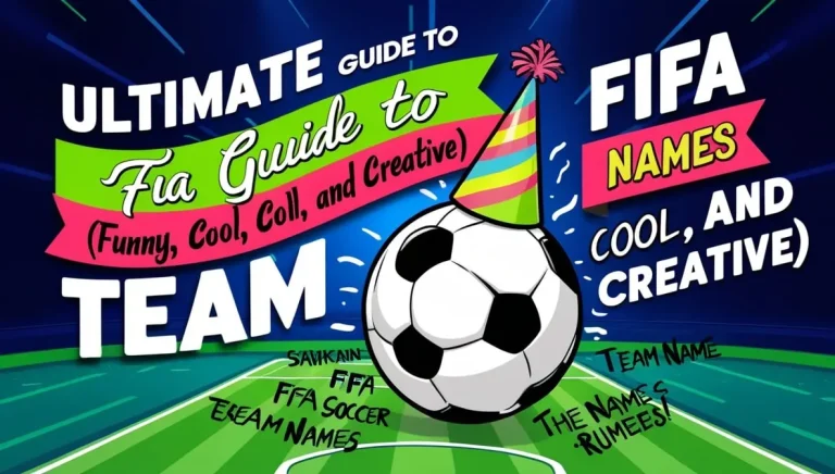 Ultimate Guide to FIFA Team Names (Funny, Cool, and Creative)