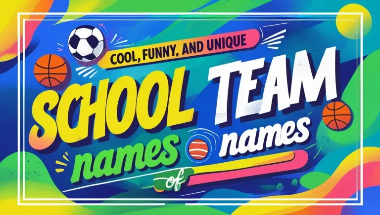 List of School Team Names Cool, Funny, and Unique Ideas