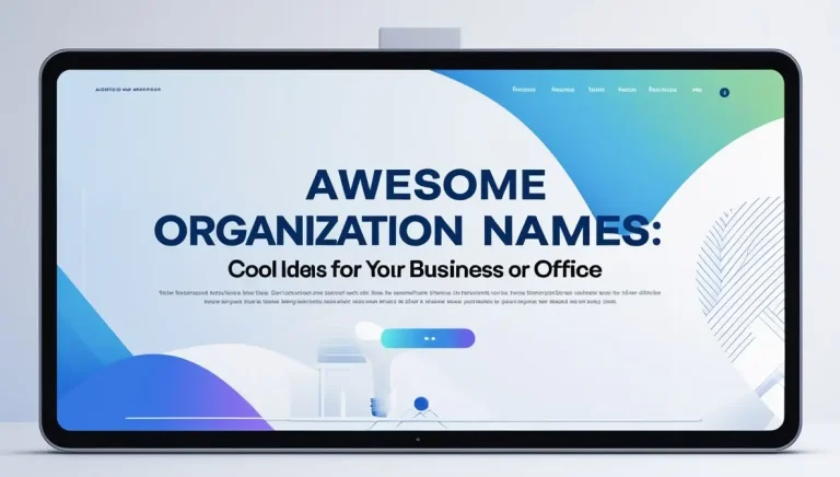 Organization Names Catchy & Cool Ideas for Your Business or Office