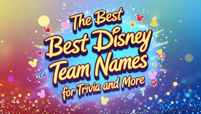 The Best Disney Team Names for Trivia and More