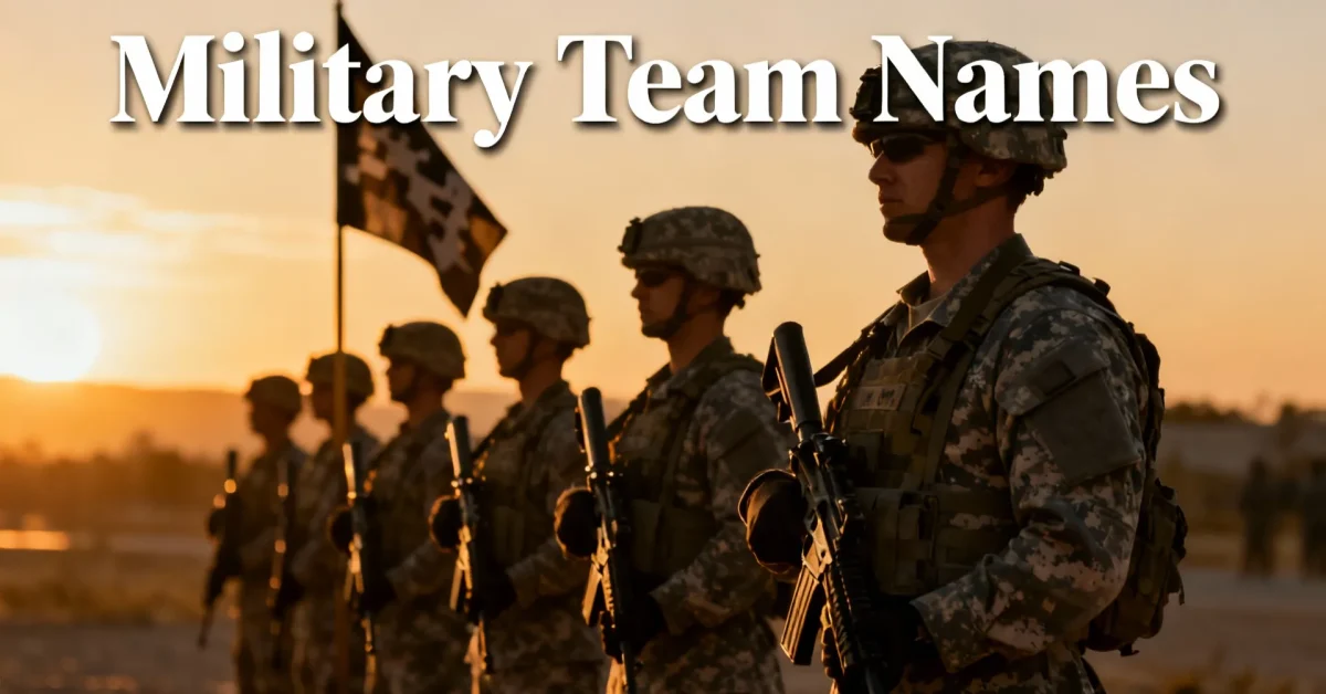 Military Team Names