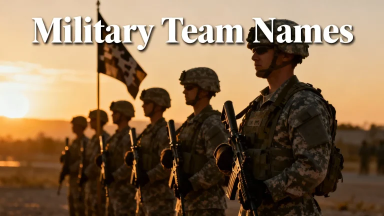 Military Team Names